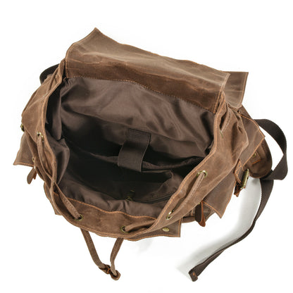 Waxed Drawstring Backpack