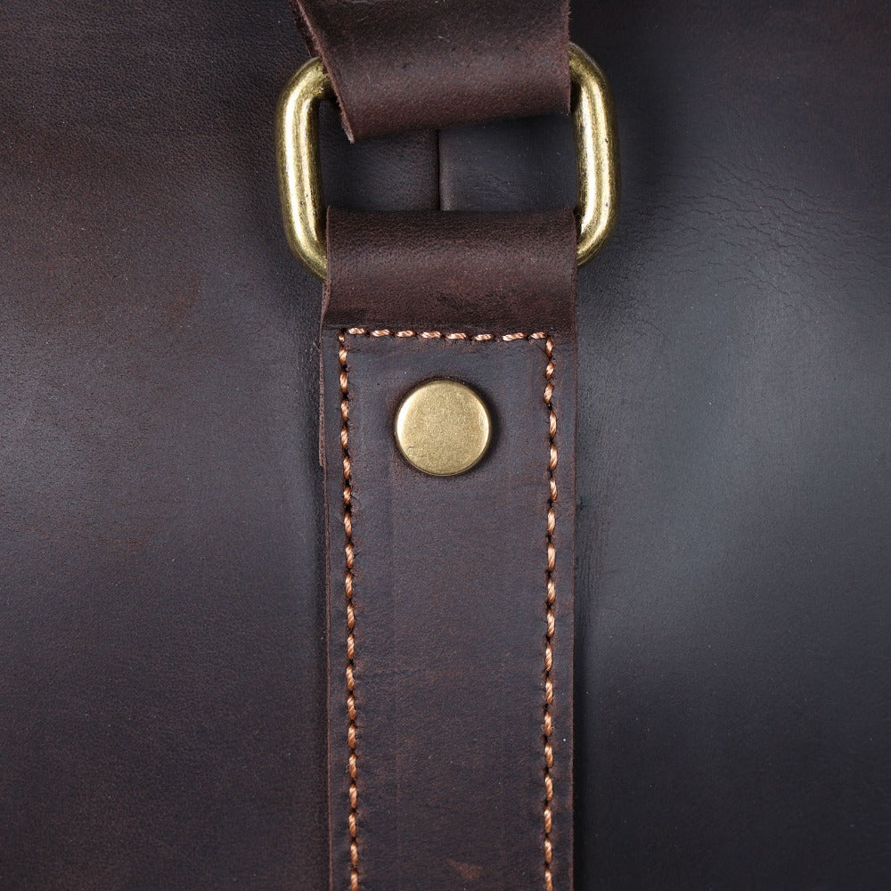 2 Size Retro Leather Traveling Bag
