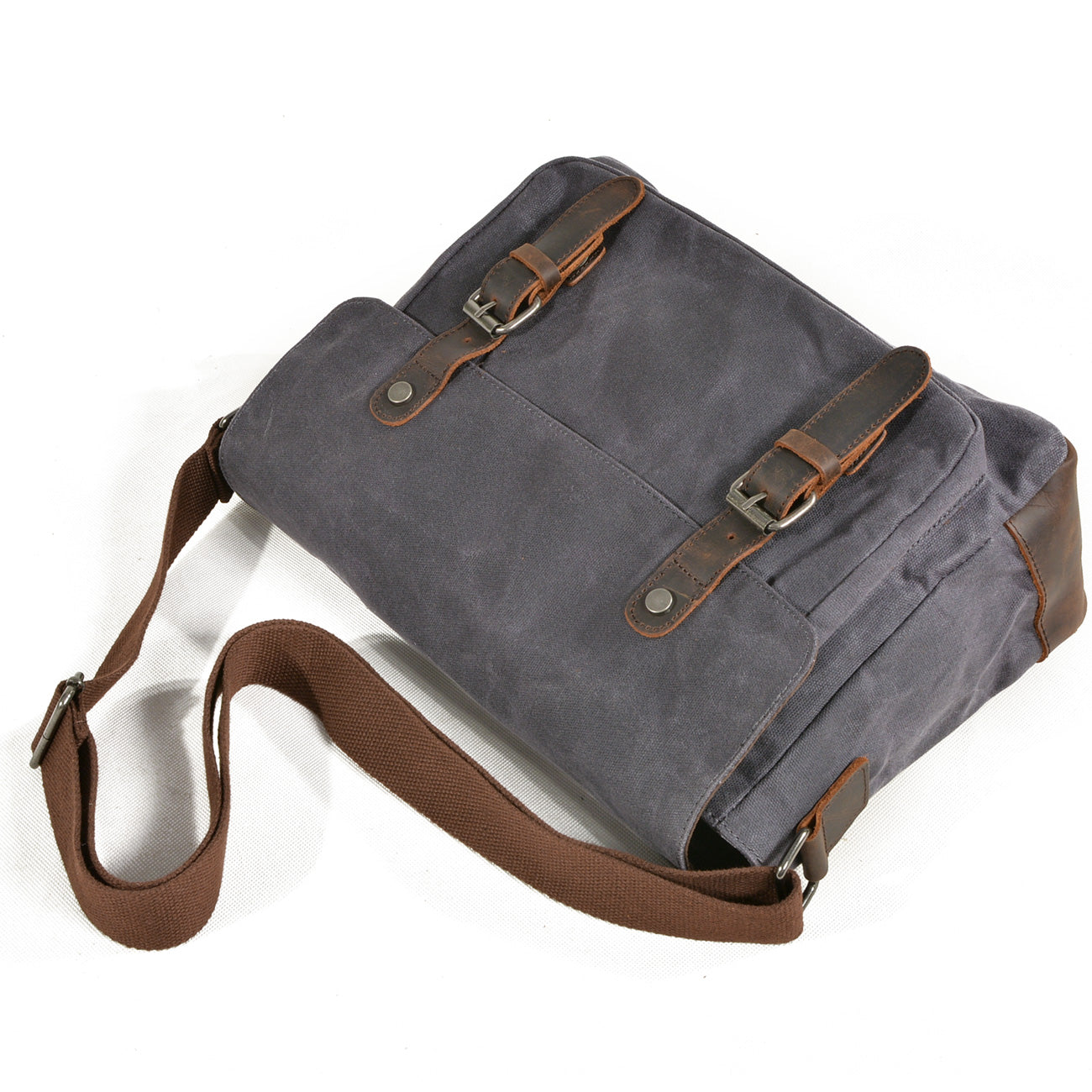 Waxed Messenger Bag for Men