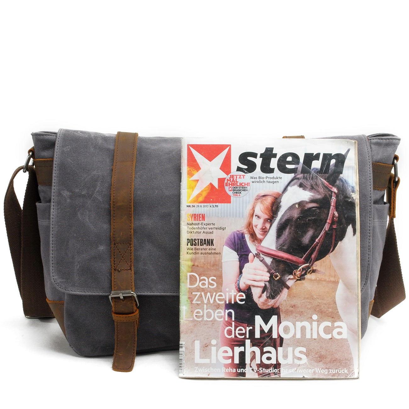 Waxed Canvas Crossbody Bag