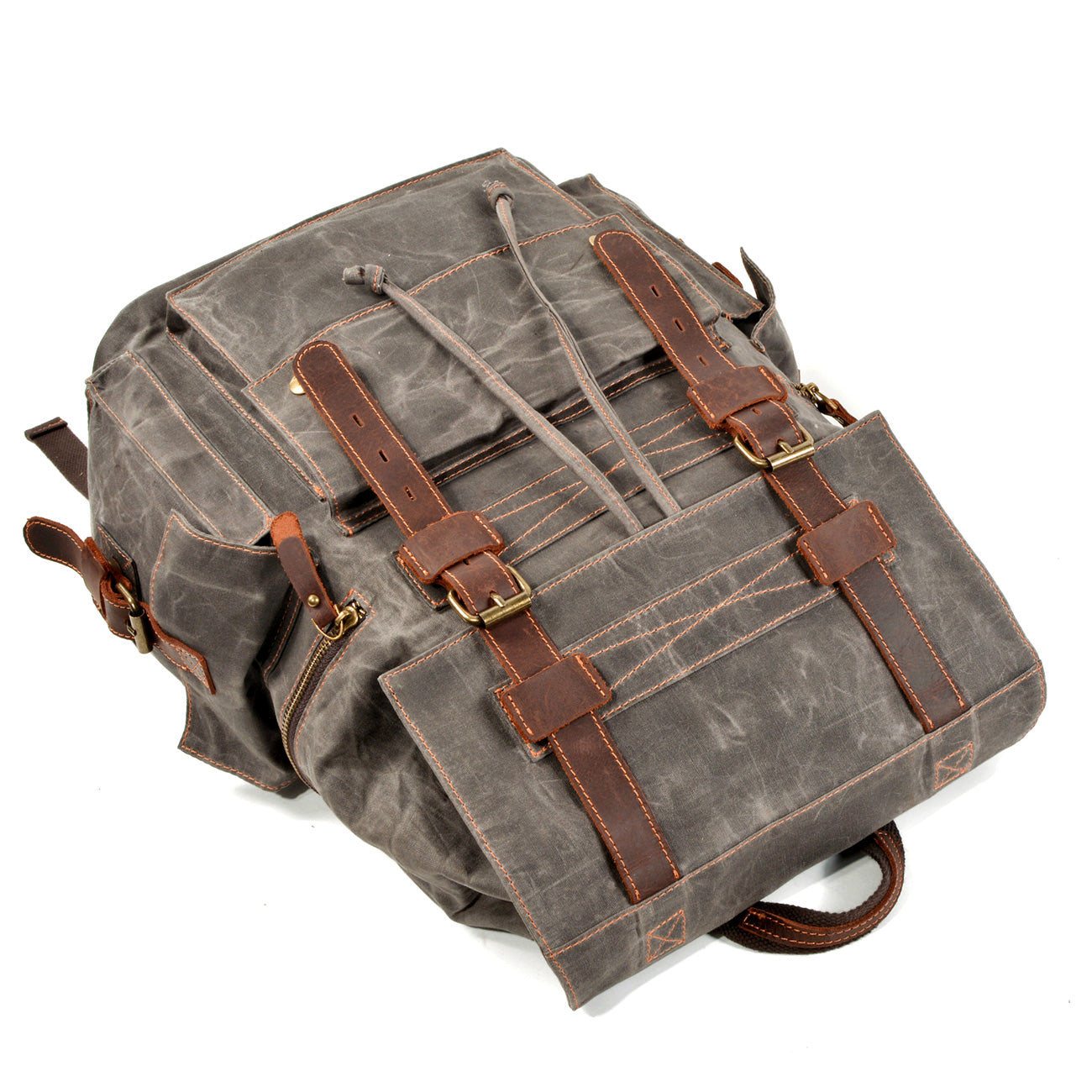 Waxed Drawstring Backpack