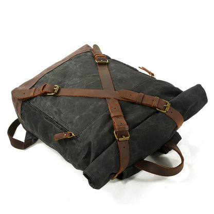 Men's Roll Top Canvas Backpack