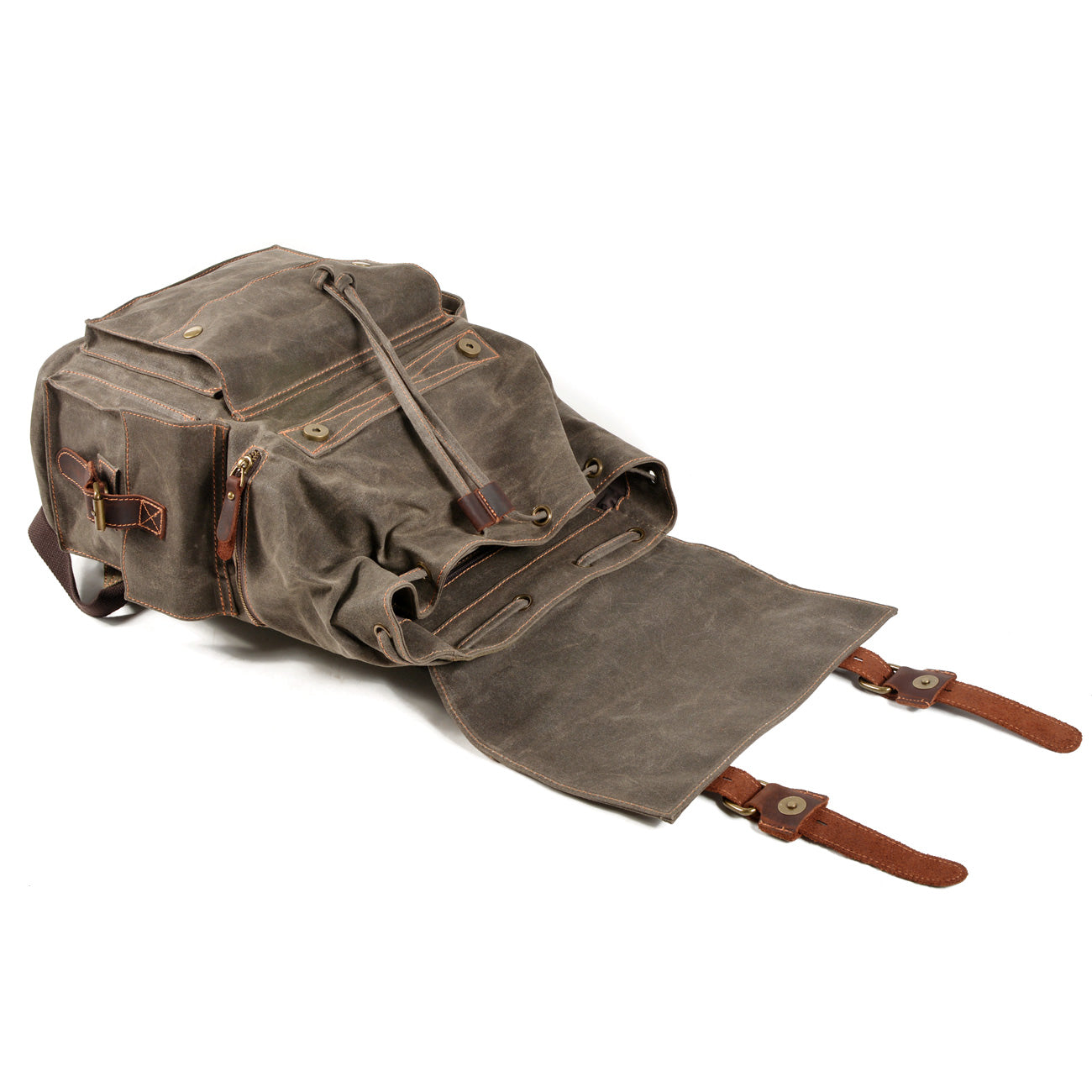 Waxed Drawstring Backpack