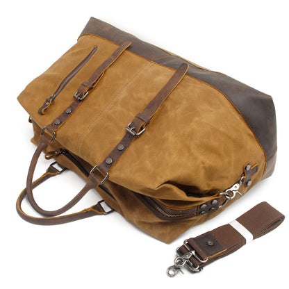 Durable Waxed Canvas Duffle Bag for Men