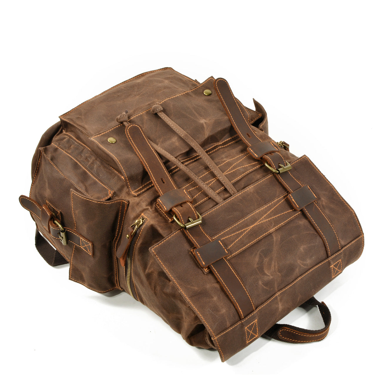 Waxed Drawstring Backpack