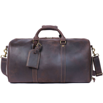 2 Size Retro Leather Traveling Bag