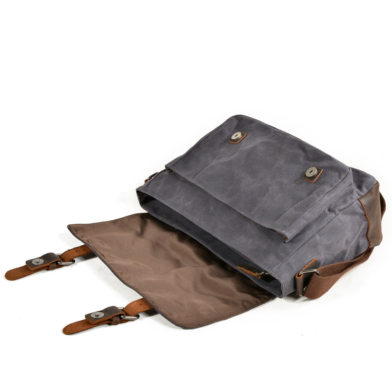 Waxed Messenger Bag for Men