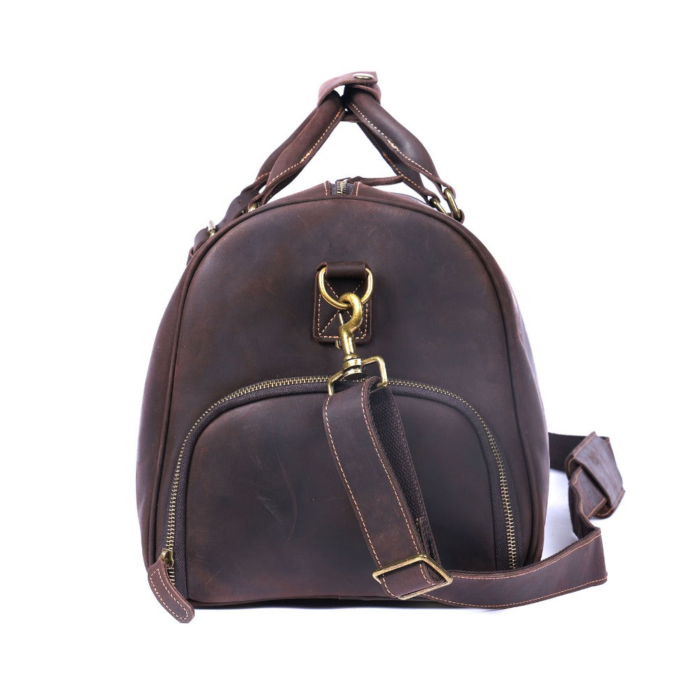 2 Size Retro Leather Traveling Bag