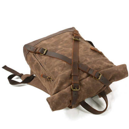 Men's Roll Top Canvas Backpack