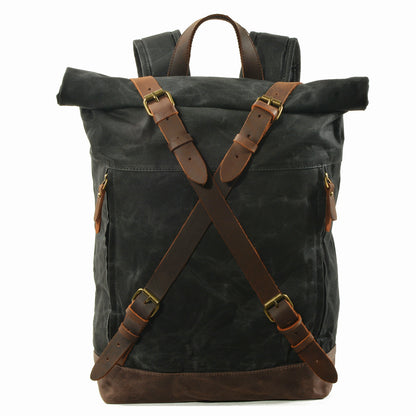 Men's Roll Top Canvas Backpack