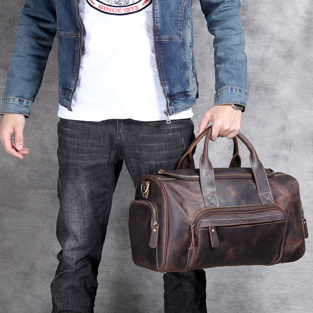 Retro Leather Weekend Bag