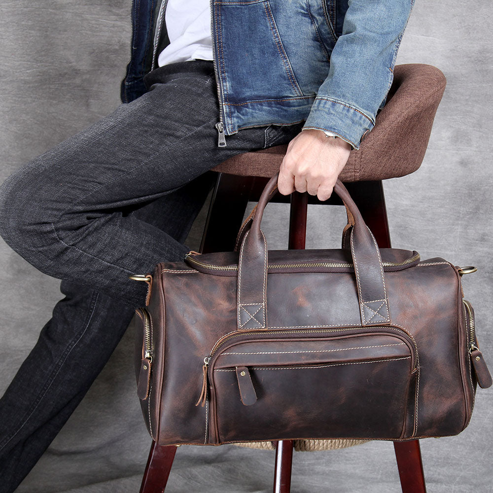 Retro Leather Weekend Bag