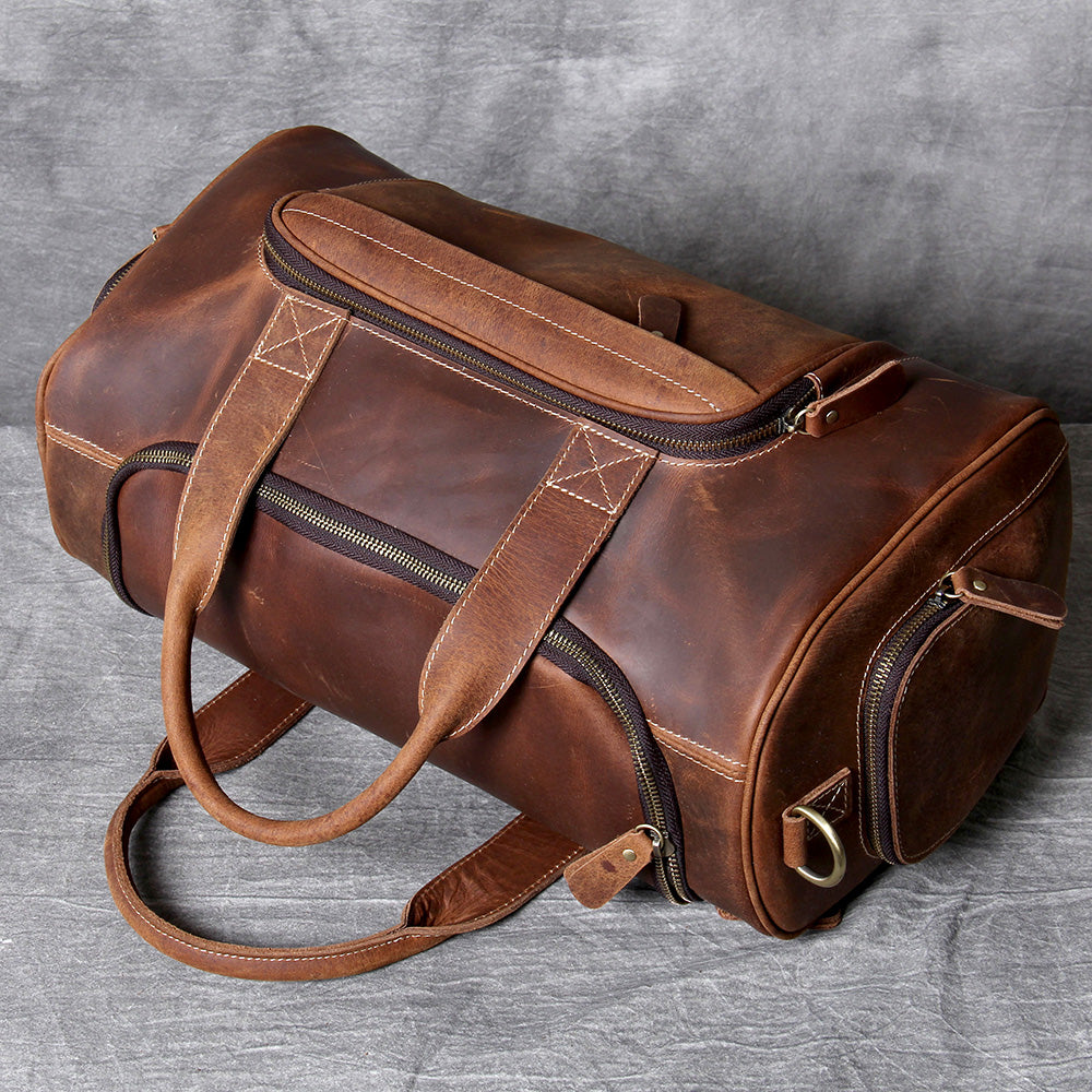 Retro Leather Weekend Bag
