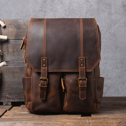 Durable Leather Backpack
