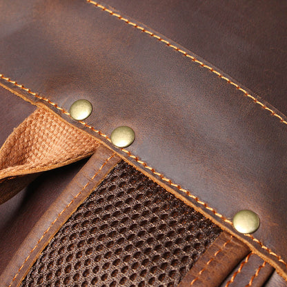 Durable Leather Backpack