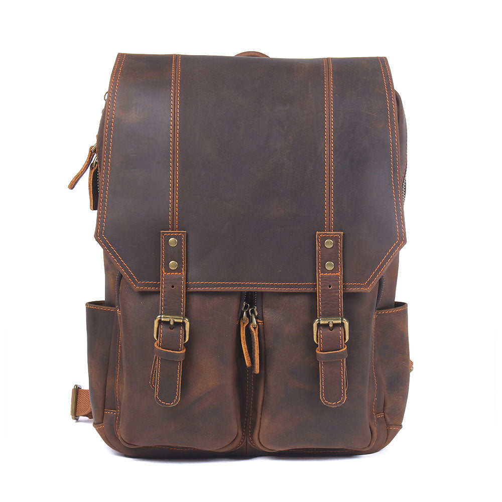 Durable Leather Backpack