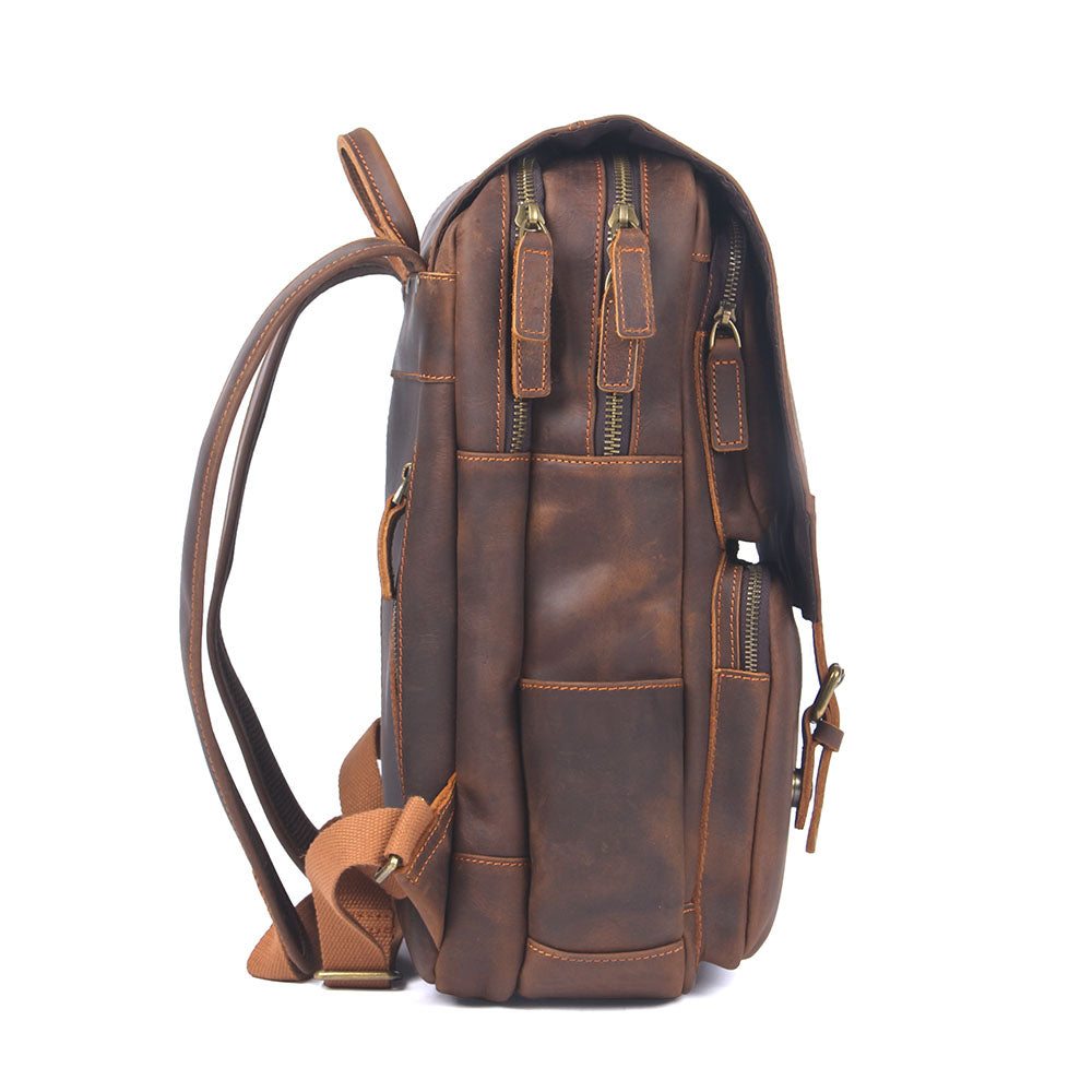 Durable Leather Backpack