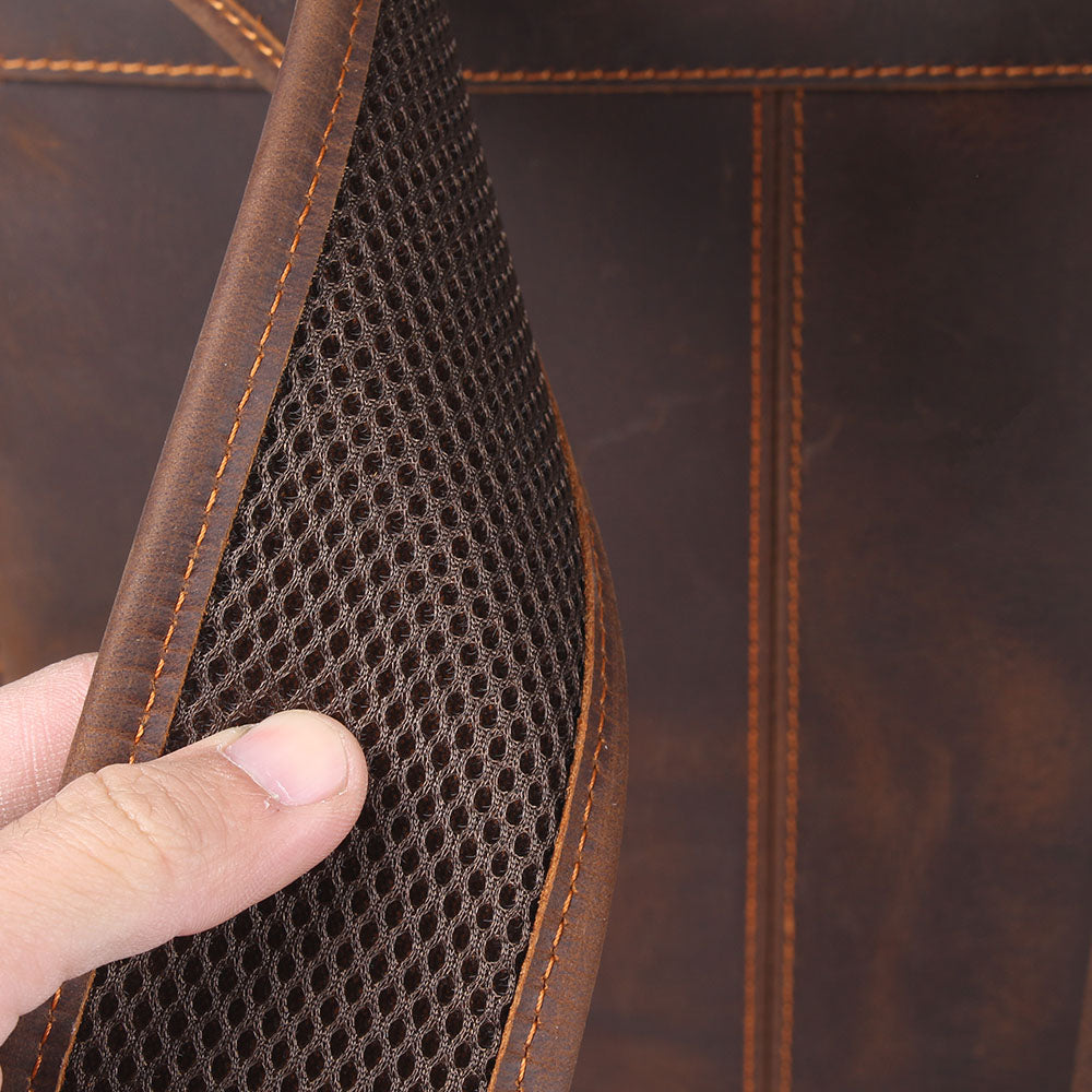 Durable Leather Backpack