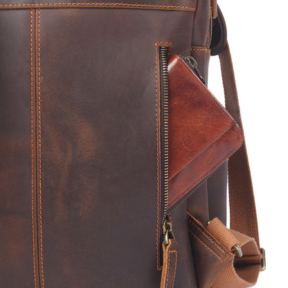 Durable Leather Backpack