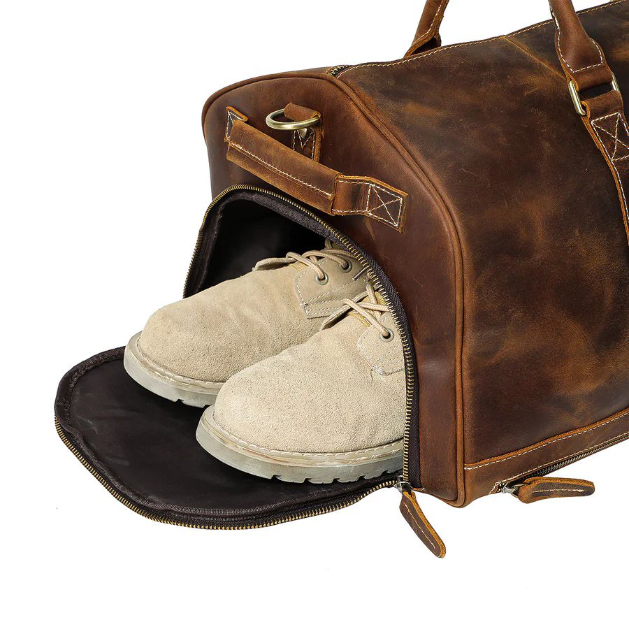 Large Capacity Leather Weekend bag