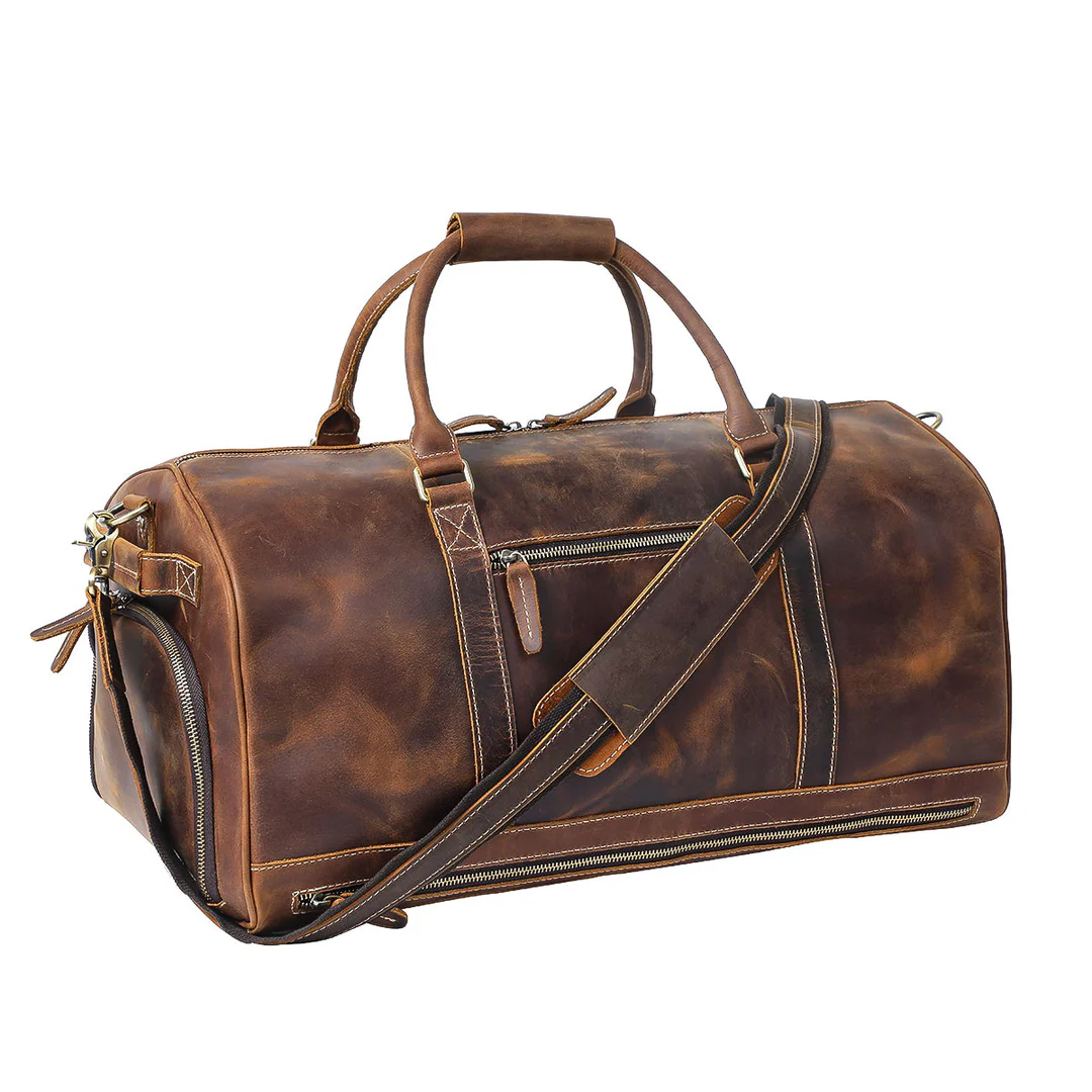 Large Capacity Leather Weekend bag