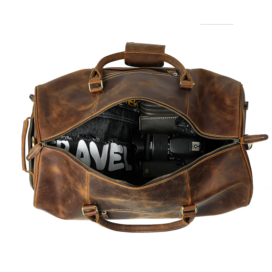 Large Capacity Leather Weekend bag