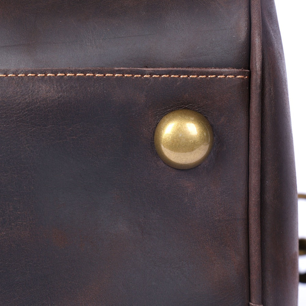 2 Size Retro Leather Traveling Bag