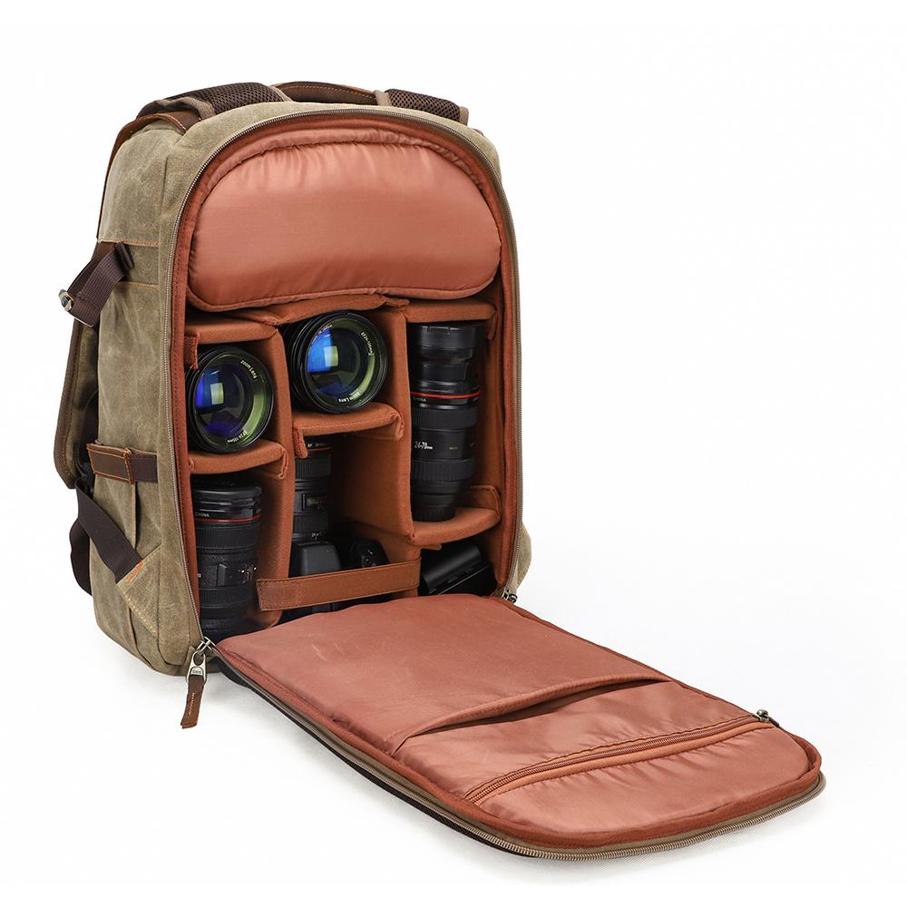 Waxed Canvas Camera Bag
