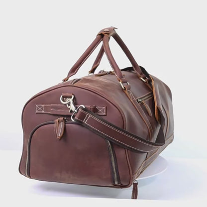 Large Capacity Leather Weekend bag