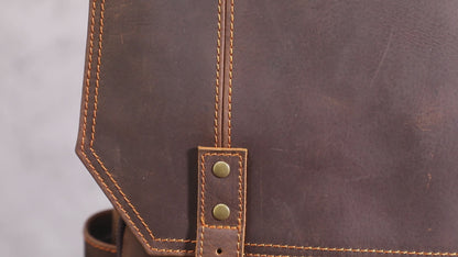 Durable Leather Backpack