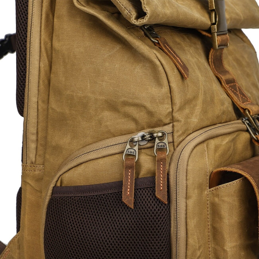 Roll Top Canvas DSLR Daypack