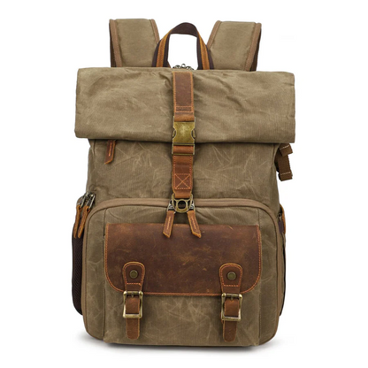 Roll Top Canvas DSLR Daypack