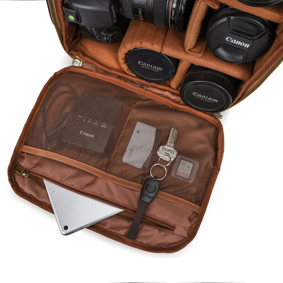Roll Top Canvas DSLR Daypack