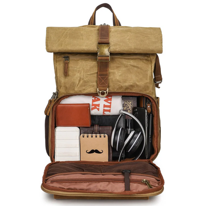 Roll Top Canvas DSLR Daypack