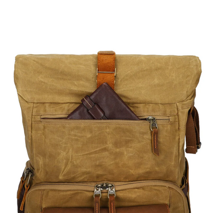 Roll Top Canvas DSLR Daypack