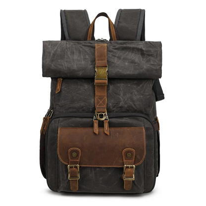 Roll Top Canvas DSLR Daypack