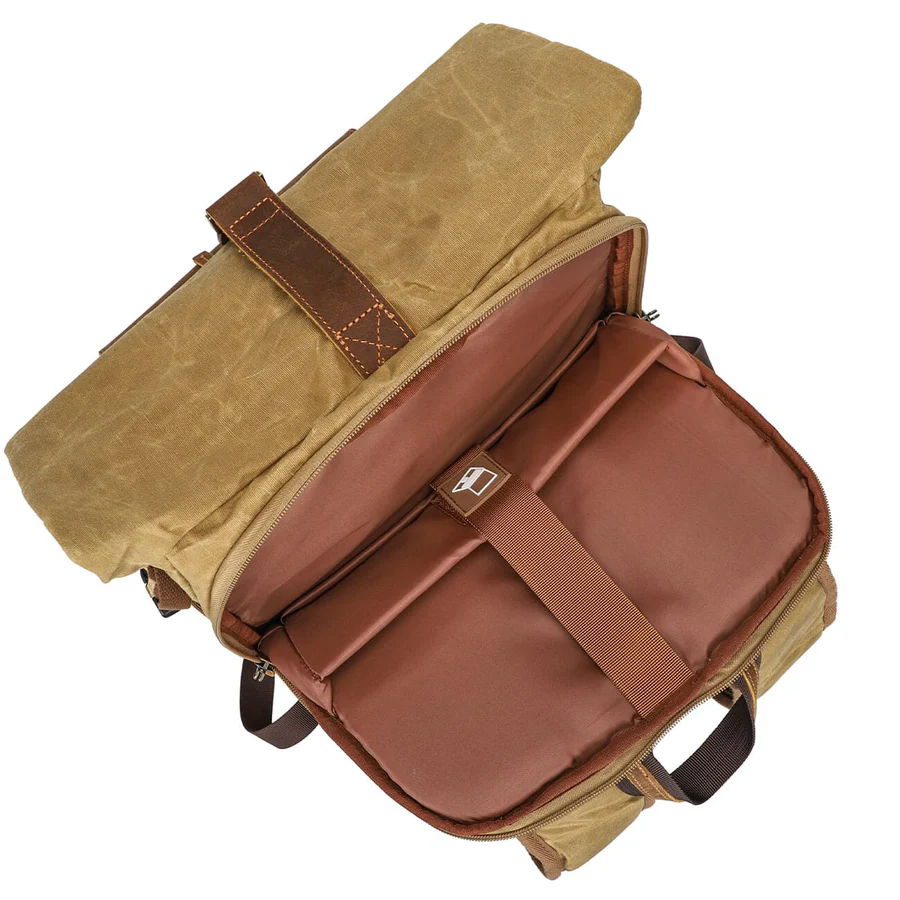 Roll Top Canvas DSLR Daypack
