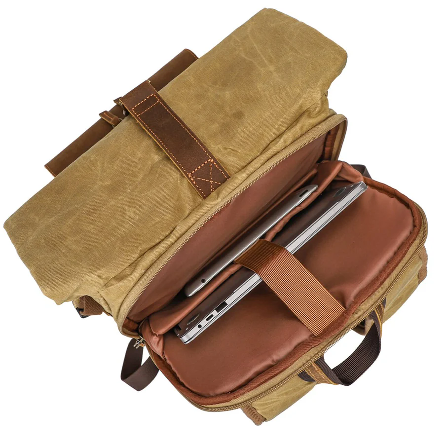 Roll Top Canvas DSLR Daypack