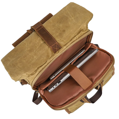 Roll Top Canvas DSLR Daypack
