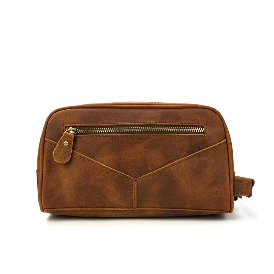 Full Grain Leather Wash Bag