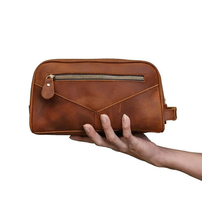 Full Grain Leather Wash Bag