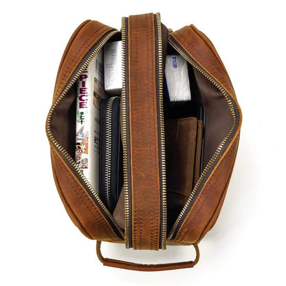 Full Grain Leather Wash Bag