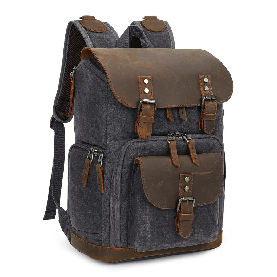 Vintage Canvas Backpack for Camera