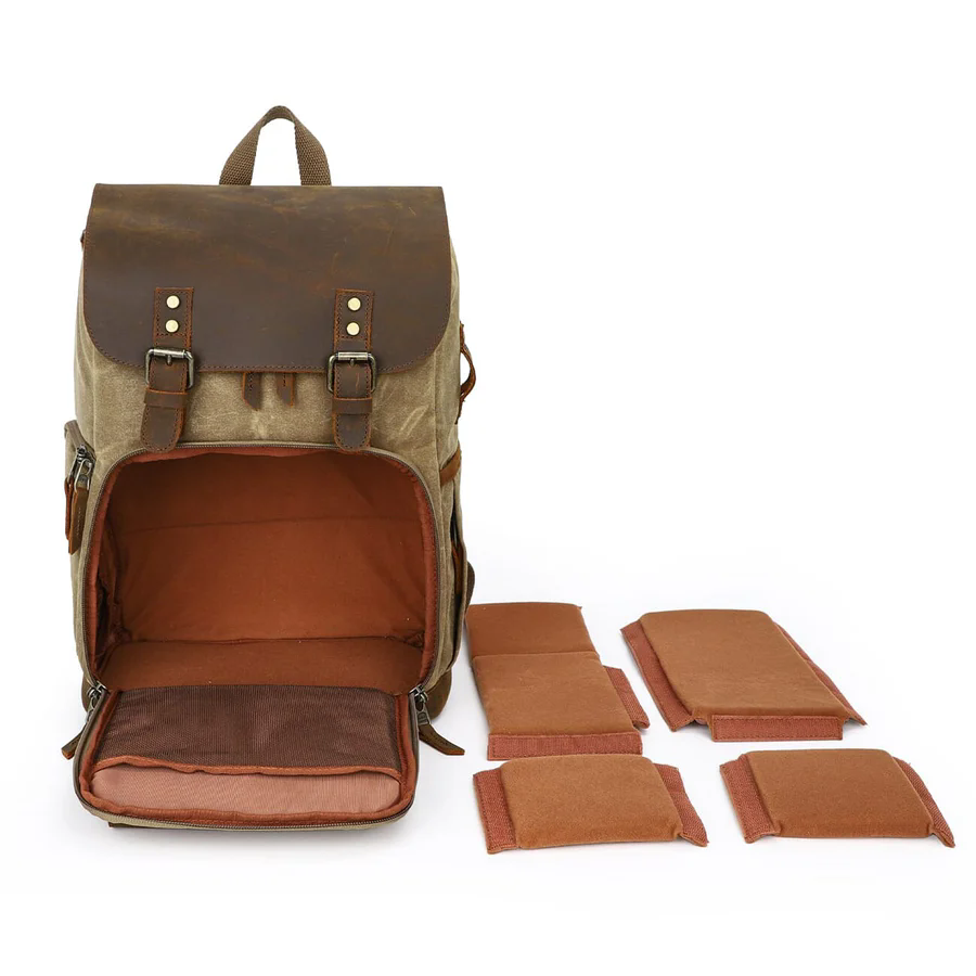 Vintage Canvas Backpack for Camera