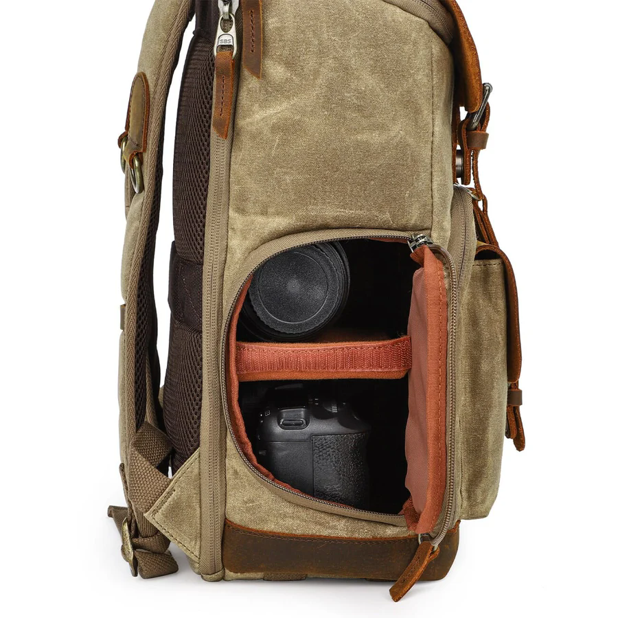 Vintage Canvas Backpack for Camera
