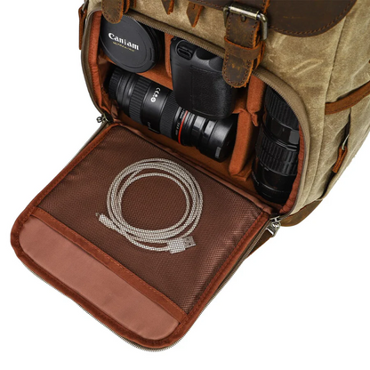 Vintage Canvas Backpack for Camera