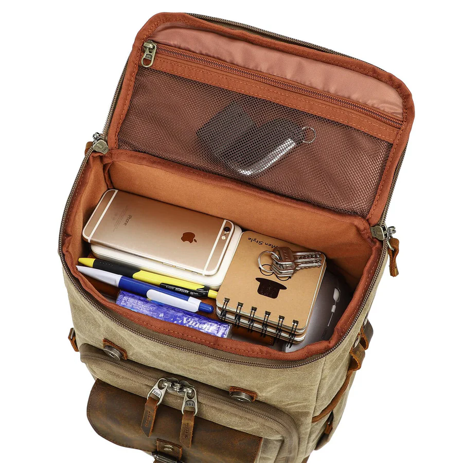 Vintage Canvas Backpack for Camera