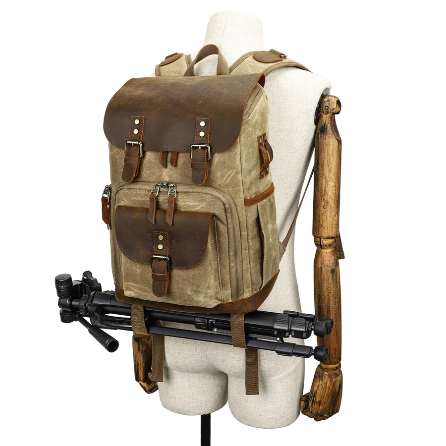 Vintage Canvas Backpack for Camera