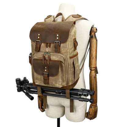 Vintage Canvas Backpack for Camera