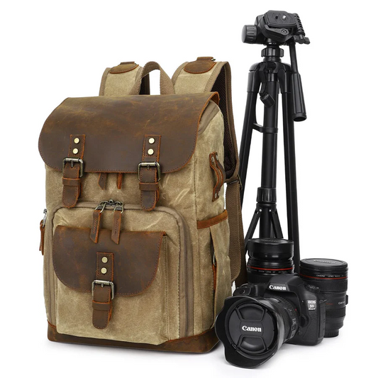 Vintage Canvas Backpack for Camera